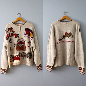 Vintage Woolrich Apple Orchard Wool Sweater